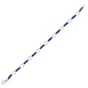 Amethyst Fashion Bracelet in Sterling Silver - jewelerize.com