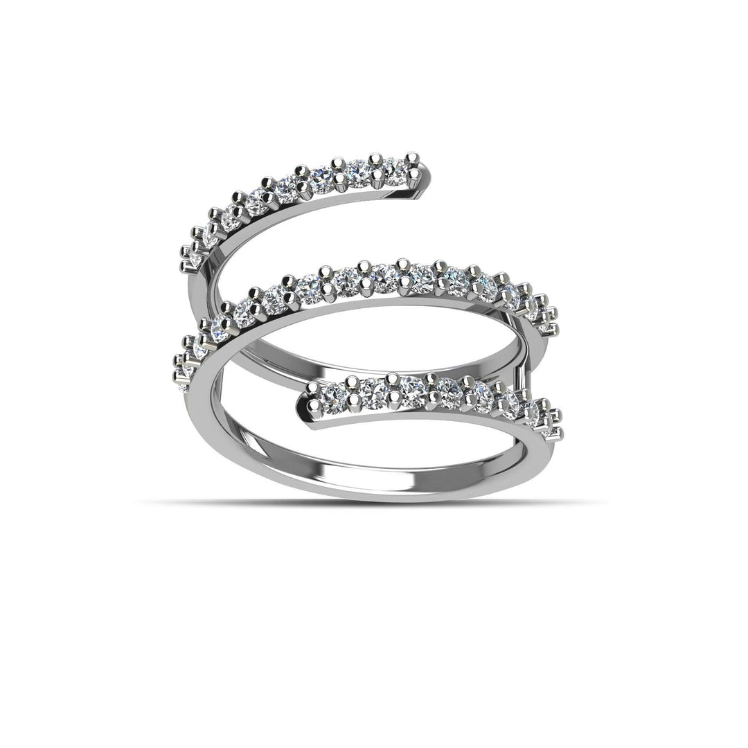 Cubic Zirconia Fashion Geo Ring in Sterling Silver - jewelerize.com