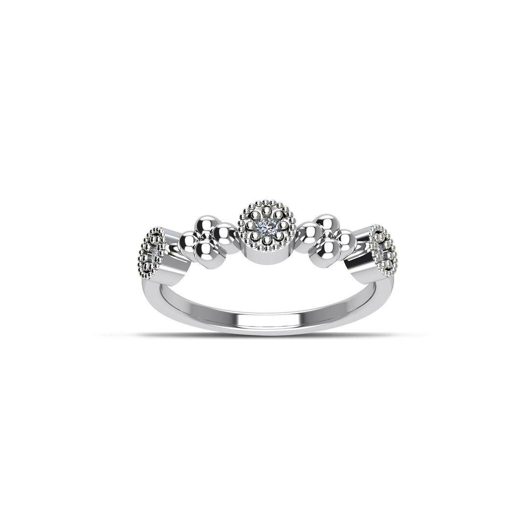Cubic Zirconia Fashion Stackable Ring in Sterling Silver - jewelerize.com