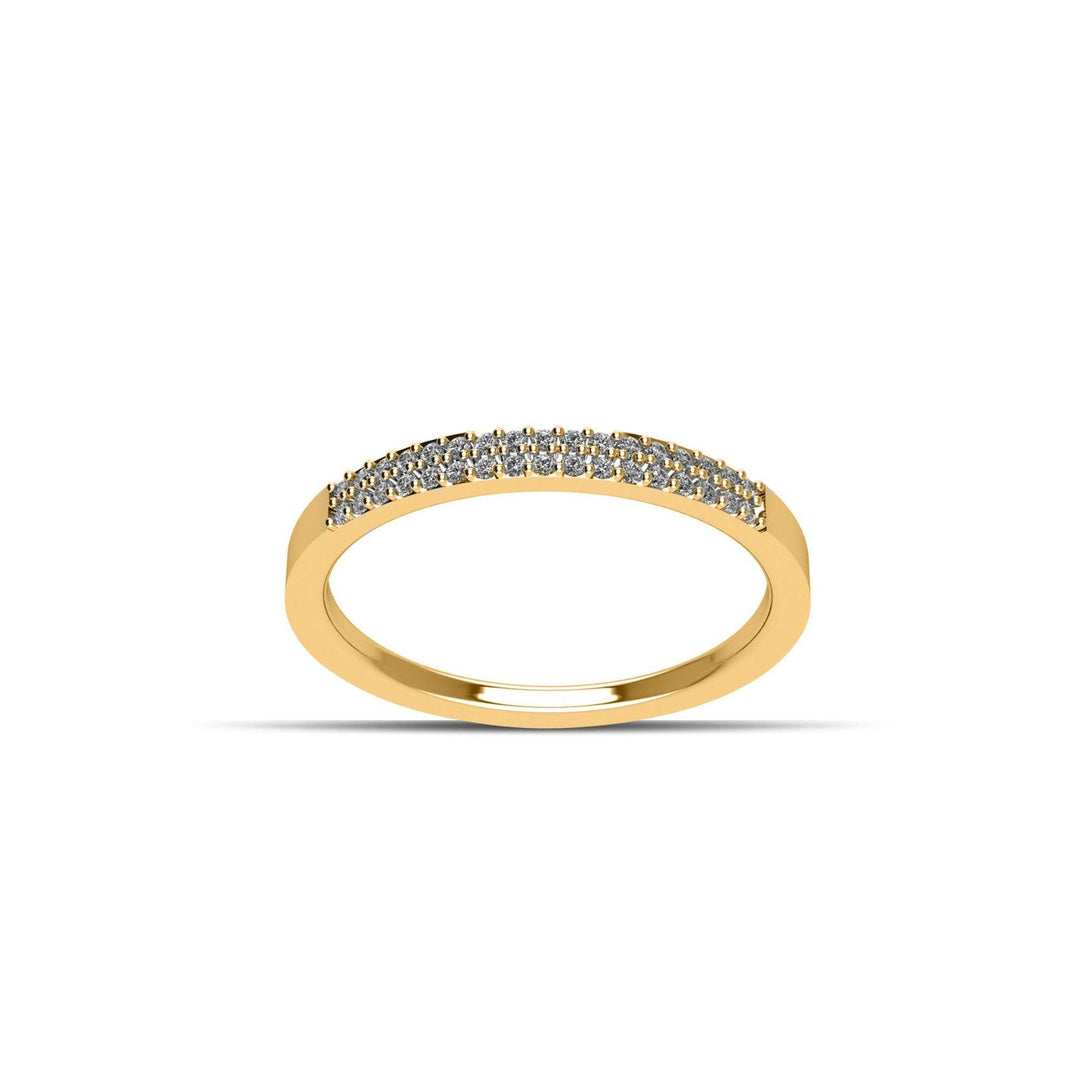 Yellow Gold Plated Cubic Zirconia Fashion Stackable Ring in Sterling Silver - jewelerize.com