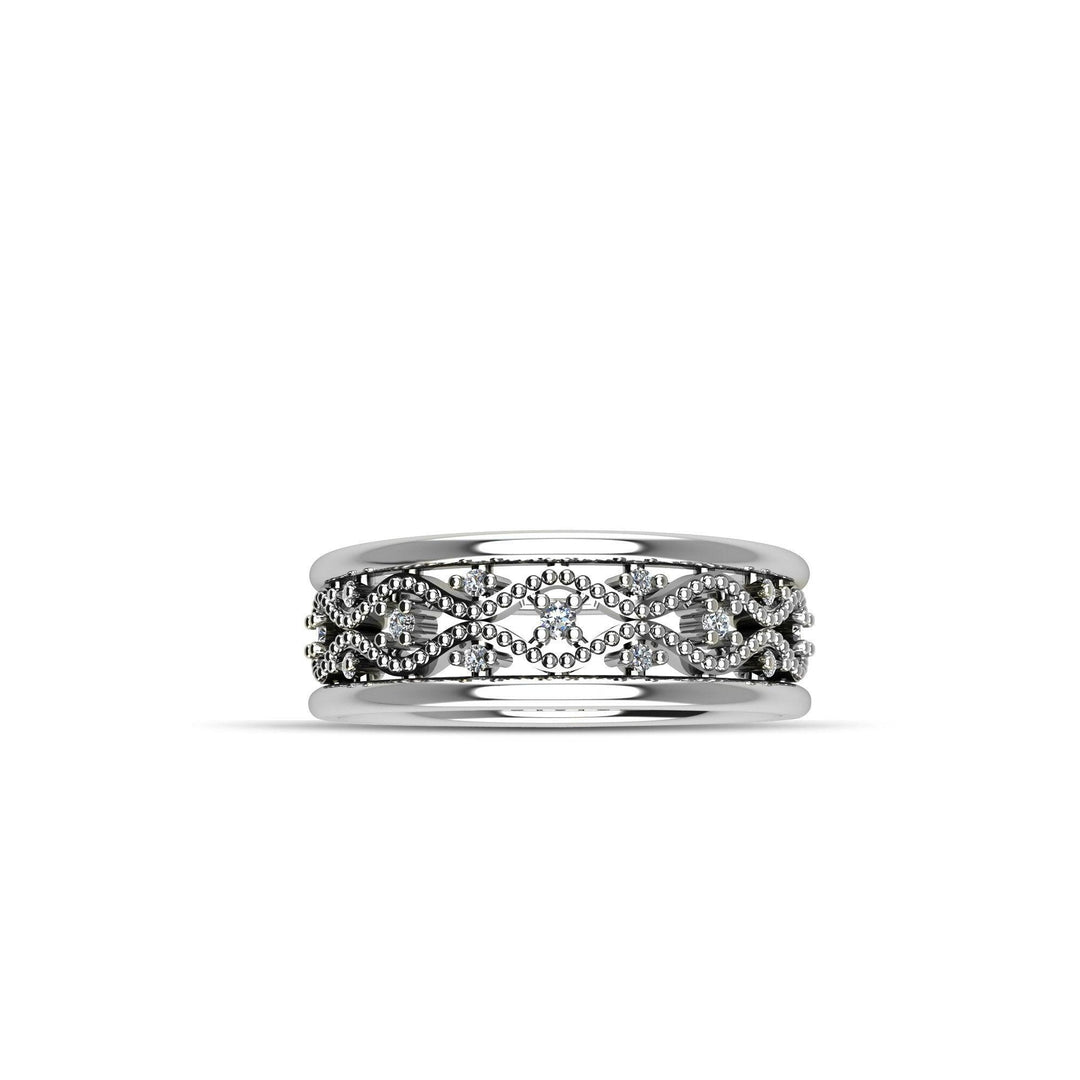 Cubic Zirconia Crown Fashion Ring in Sterling Silver - jewelerize.com