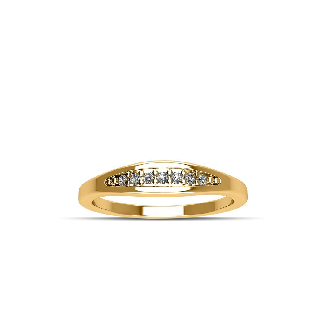 Yellow Gold Plated Cubic Zirconia Fashion Stackable Ring in Sterling Silver - jewelerize.com
