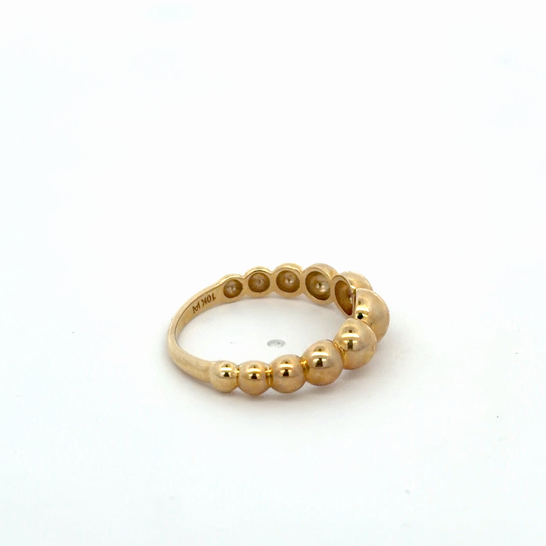 Polished 10K Yellow Gold Ball Ring - jewelerize.com