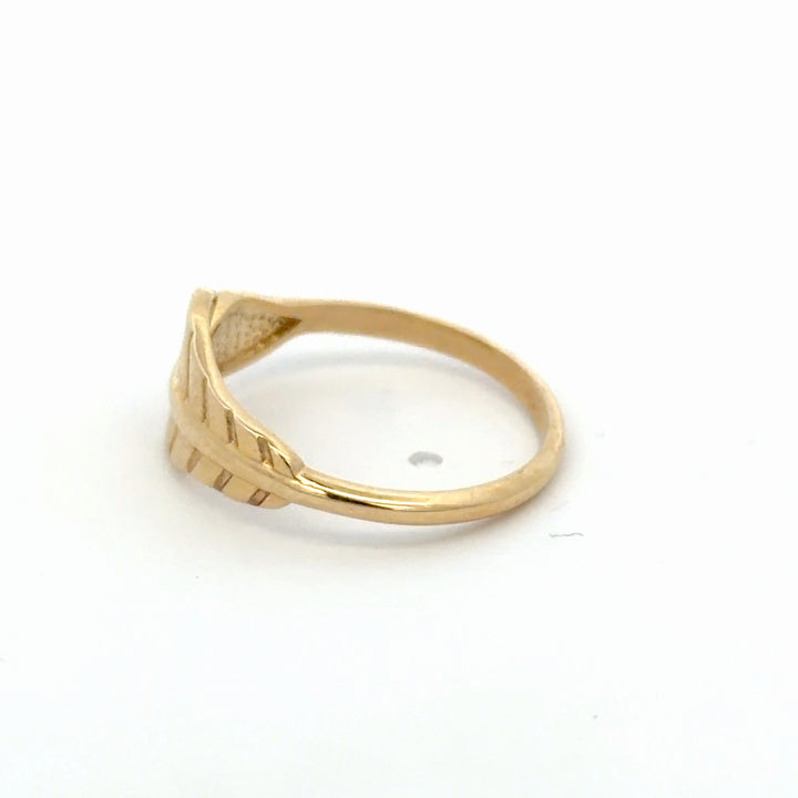10K Yellow Gold Leaf Ring - jewelerize.com