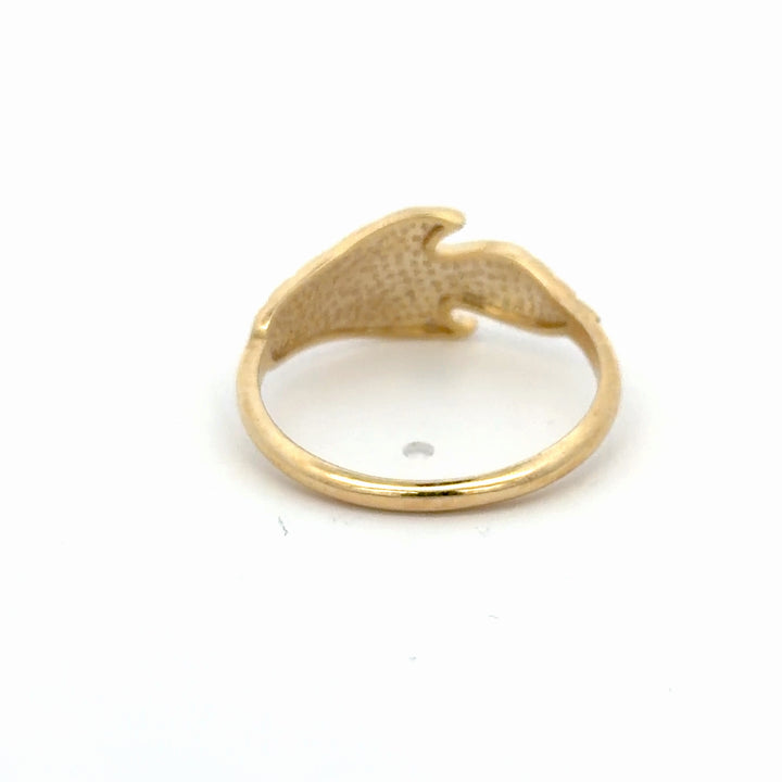 10K Yellow Gold Leaf Ring - jewelerize.com