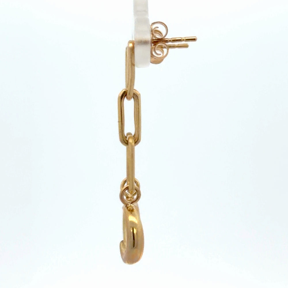 10K Yellow Gold Moon Earrings - jewelerize.com