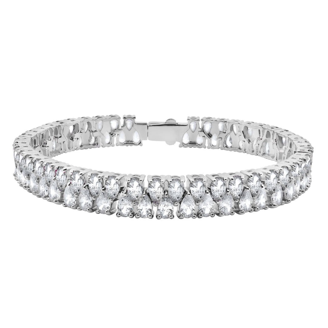 Lab Created White Sapphire Fashion Bracelet - jewelerize.com