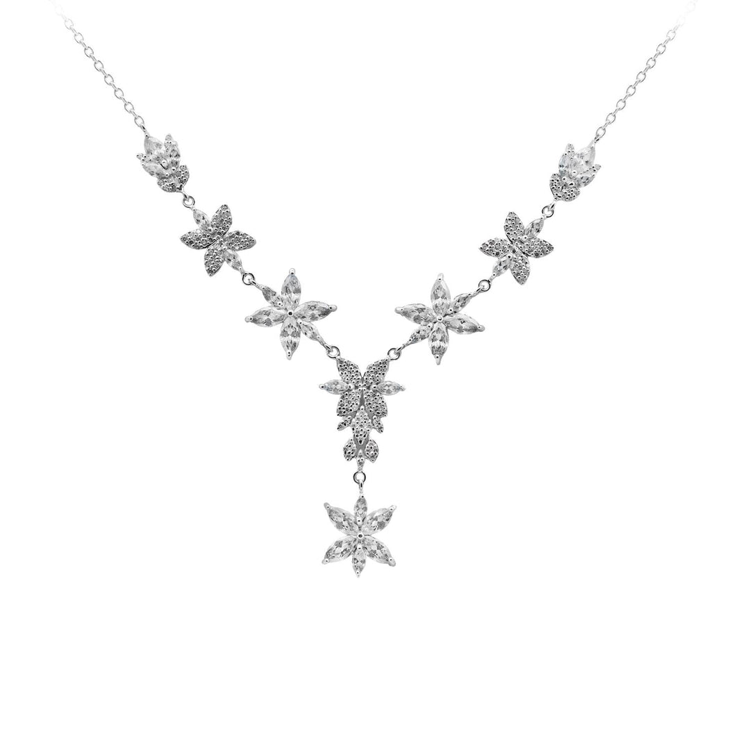 Lab Created White Sapphire Fashion Necklace - jewelerize.com