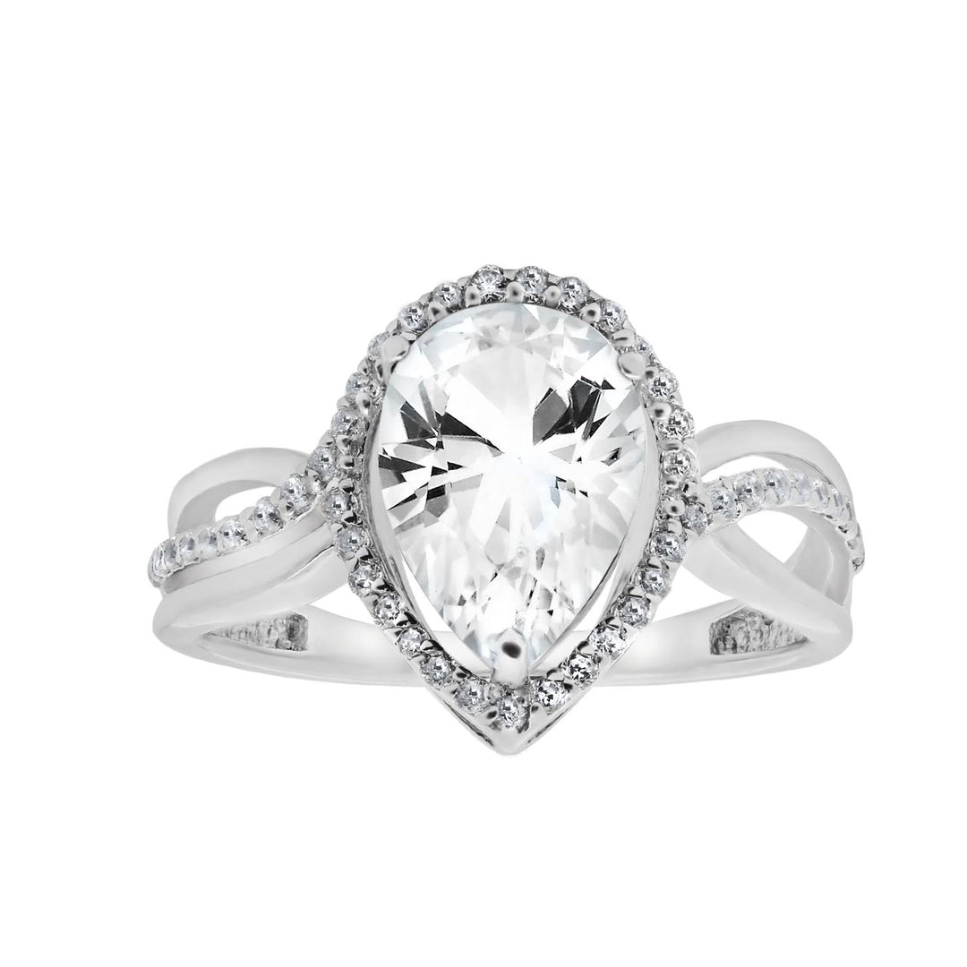 Lab Created White Sapphire Fashion Ring - jewelerize.com