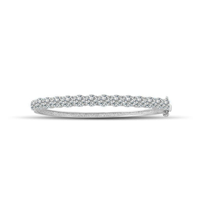 Cubic Zirconia Fashion Bangle in Sterling Silver - jewelerize.com