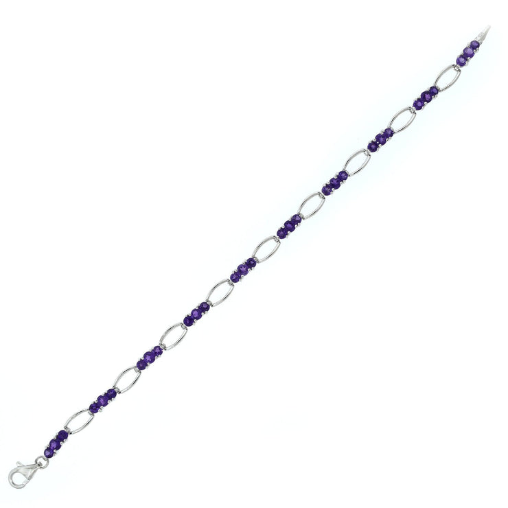 Amethyst Fashion Bracelet in Sterling Silver - jewelerize.com