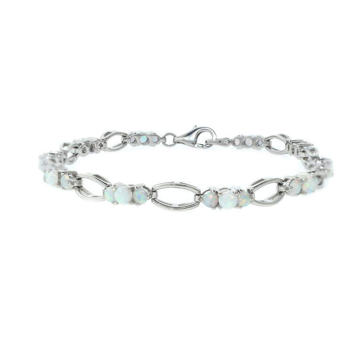 Created Opal Fashion Bracelet in Sterling Silver - jewelerize.com