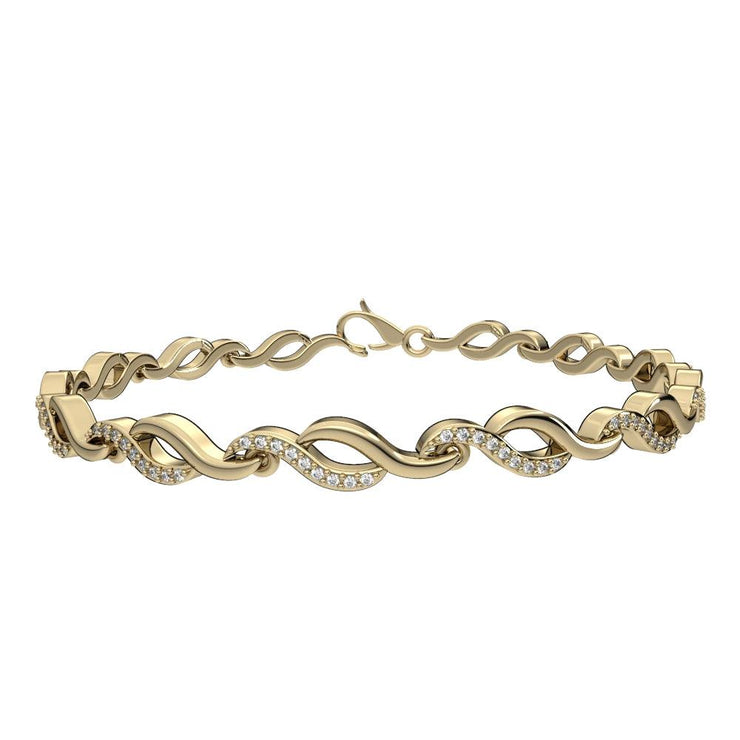0.5 ct tdw Diamond Fashion Bracelet in 10K Yellow Gold - jewelerize.com