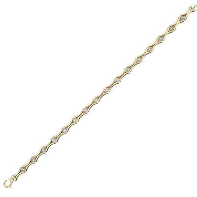 Diamond Fashion Bracelet in 10K Yellow Gold - jewelerize.com