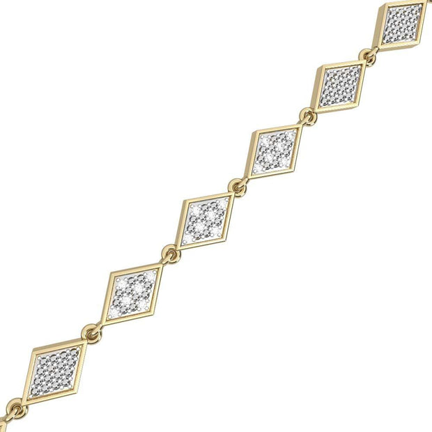 Diamond Fashion Bracelet in 10K Yellow Gold - jewelerize.com