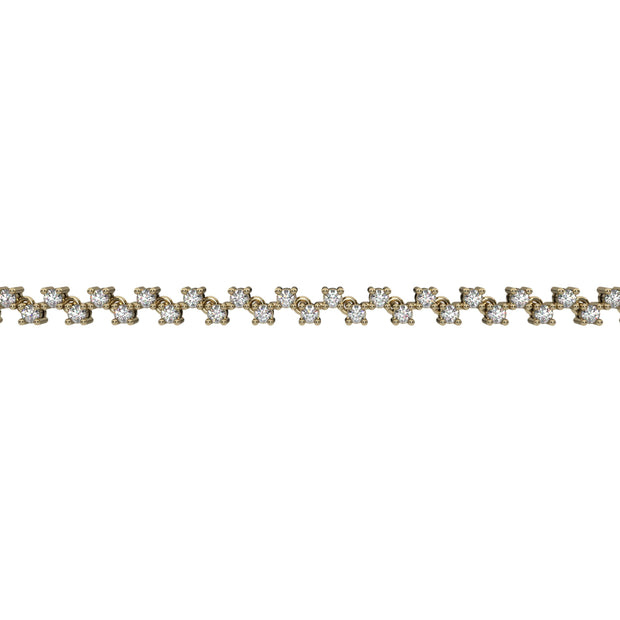 2 ct tdw Diamond Fashion Bracelet in 10K Yellow Gold - jewelerize.com