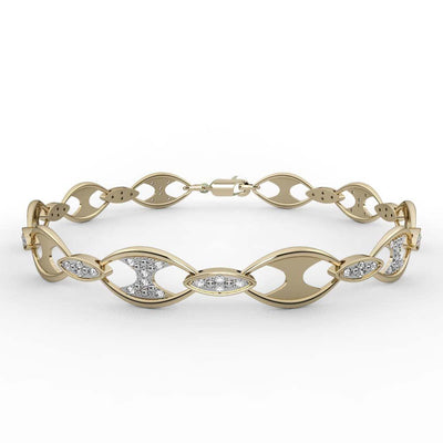 0.25 ct tdw Diamond Fashion Bracelet in 10K Yellow Gold - jewelerize.com