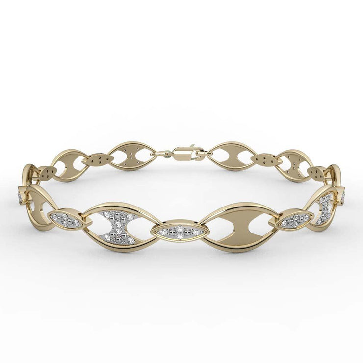 0.25 ct tdw Diamond Fashion Bracelet in 10K Yellow Gold - jewelerize.com