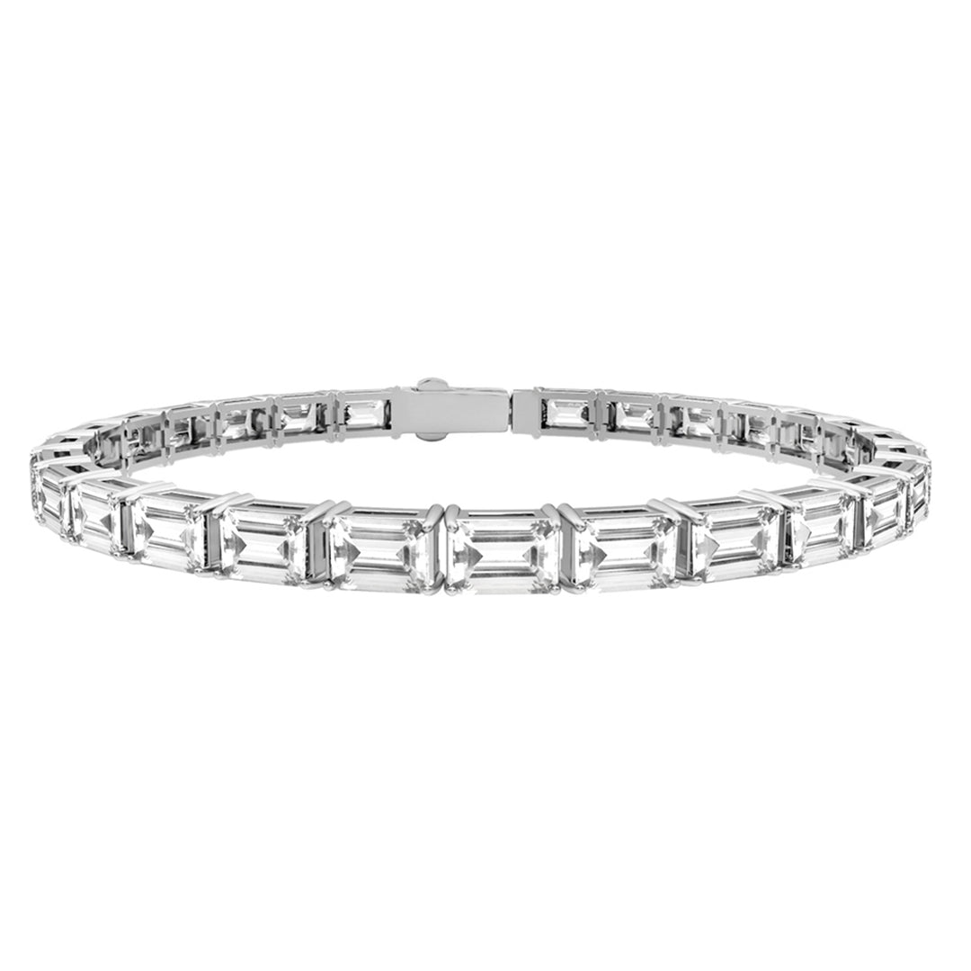 Lab Created White Sapphire Tennis Bracelet - jewelerize.com