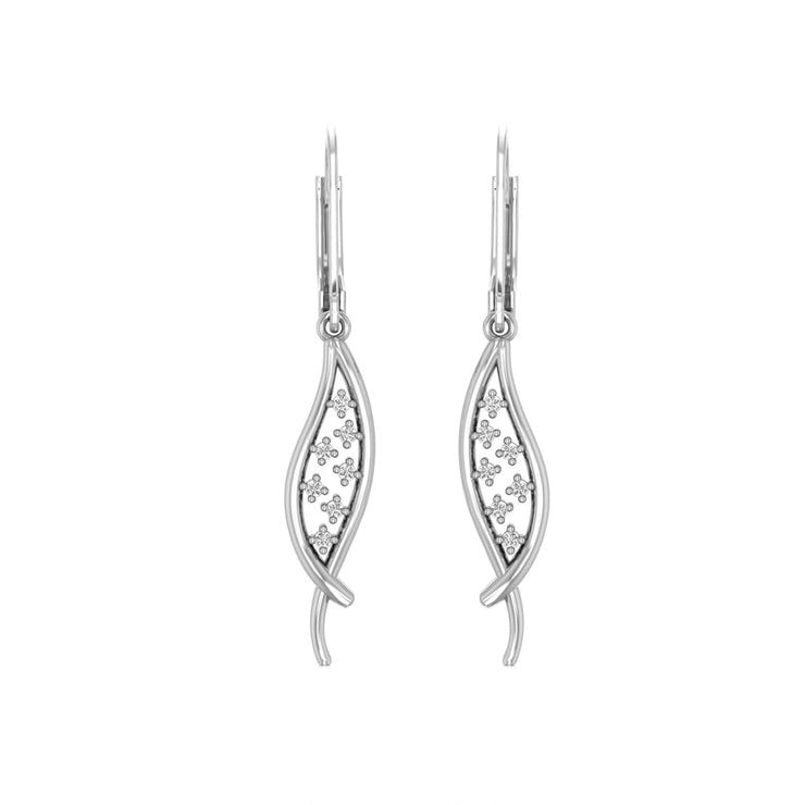 Diamond Fashion Earrings in Sterling Silver - jewelerize.com