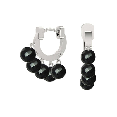 Black Onyx Briolette Earrings in Sterling Silver - jewelerize.com