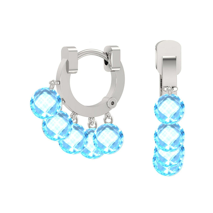 Blue Topaz Briolette Earrings in Sterling Silver - jewelerize.com