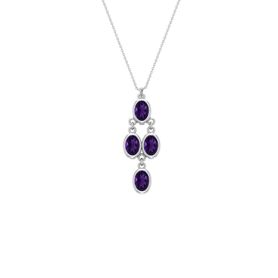 Amethyst Fashion Silver Pendant