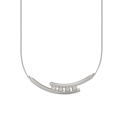 Diamond Fashion Necklace in 10K White Gold - jewelerize.com