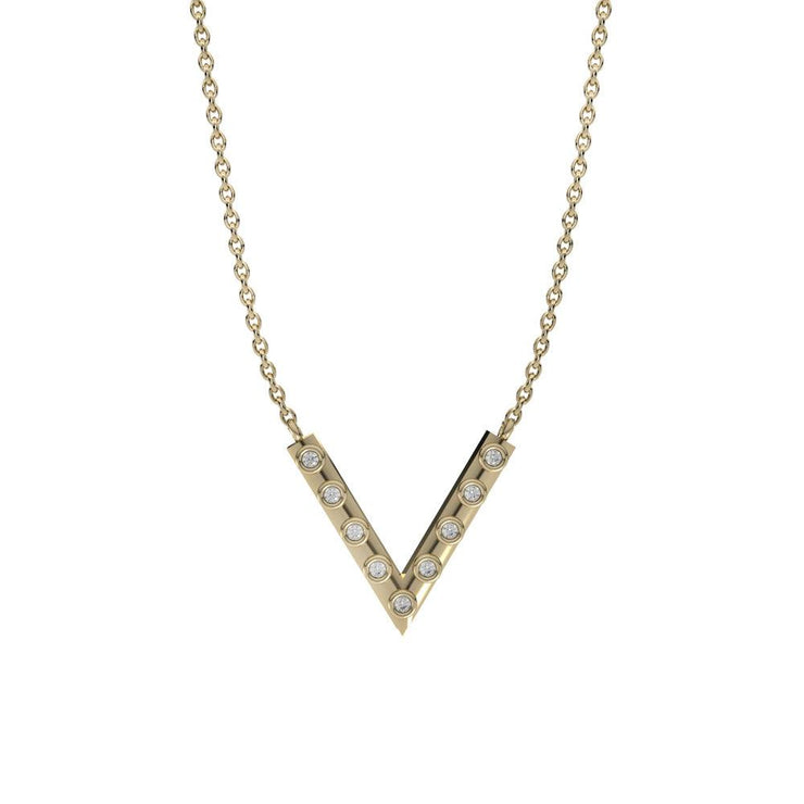 Diamond Fashion Necklace in 10K Yellow Gold - jewelerize.com