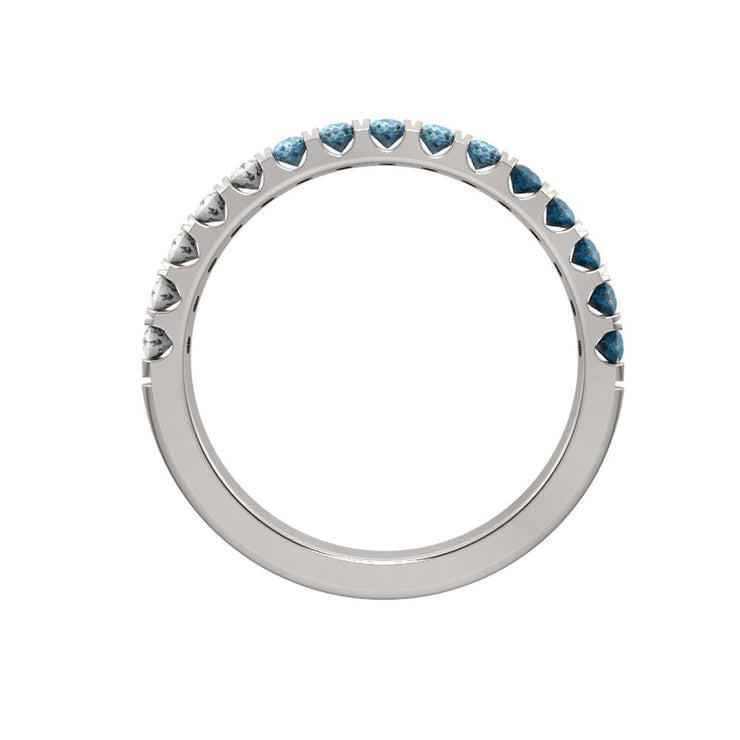 Blue Topaz Ombre Band Ring in Sterling Silver - jewelerize.com