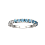 Blue Topaz Ombre Band Ring in Sterling Silver - jewelerize.com