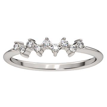 Diamond Fashion Scatter Ring in 10K White Gold