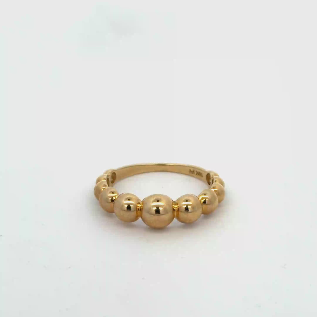 Polished 10K Yellow Gold Ball Ring