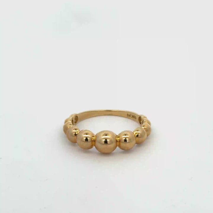 Polished 10K Yellow Gold Ball Ring