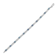 Created Alexandrite Infinity Bracelet in Silver - jewelerize.com