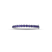 Amethyst Fashion Bangle in Sterling Silver - jewelerize.com