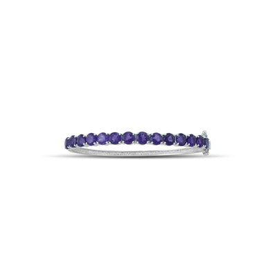 Amethyst Fashion Bangle in Sterling Silver - jewelerize.com