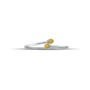 Citrine Bracelet - Flex Bangle with Citrine and Diamond in Silver - jewelerize.com