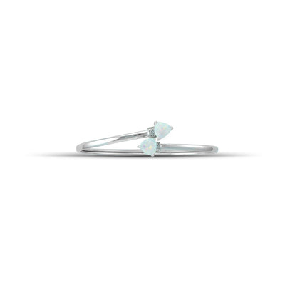 Created Opal and Diamond Flex Bypass Bangle - jewelerize.com