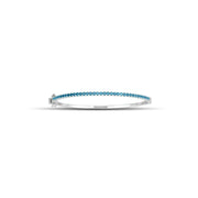 Blue Topaz Fashion Bangle in Sterling Silver - jewelerize.com