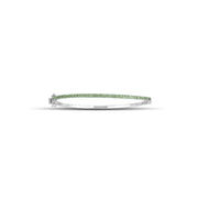 Round Peridot Fashion Bangle in Sterling Silver - jewelerize.com