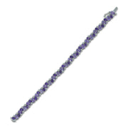 Multi Amethyst Fashion Tennis Bracelet in Silver - jewelerize.com
