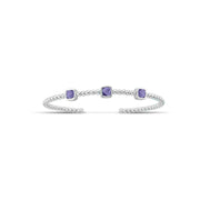 Purple Amethyst Fashion Cuff in Sterling Silver - jewelerize.com
