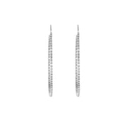 Diamond Hoop Earrings - Fashion Diamond Accent Earrings in Silver - jewelerize.com