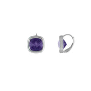 Sterling Silver Amethyst Fashion Earrings - jewelerize.com