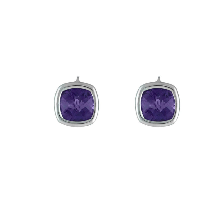 Sterling Silver Amethyst Fashion Earrings - jewelerize.com