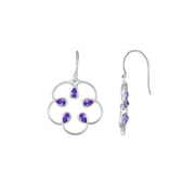 Amethyst Fashion Earrings in Sterling Silver - jewelerize.com