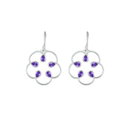 Amethyst Fashion Earrings in Sterling Silver - jewelerize.com