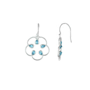 Blue Topaz Fashion Earrings in Sterling Silver - jewelerize.com