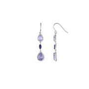 Amethyst, Pink Amethyst and Diamond Earrings - jewelerize.com